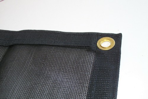 10' X 10' Black Mesh Screen Shade Tarp Canopy Patio Nurseries Garden Pets - Picture 2 of 2