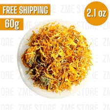 Dried Calendula Flowers  Whole Organic Marigold Petals  100 Natural 60g 2.1oz 