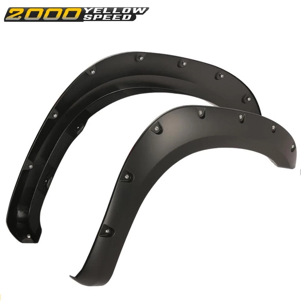 Fit For 2007-2013 Toyota Tundra Pocket Rivet Style Fender Flares 4PCS Foto 2 de 4