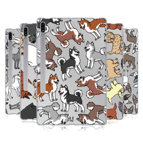 HEAD CASE DESIGNS DOG BREED PATTERNS 6 SOFT GEL CASE FOR SAMSUNG TABLETS 1 - Picture 1 of 17