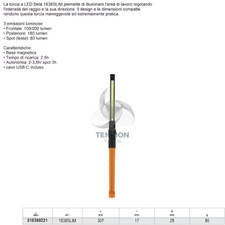 Lampada Ricaricabile Beta 1838SLIM - 3 LED, Magnetica, USB-C