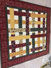 Hand Made Table Topper Or Wall Hanging Of Vibrant Fall Colors. 30 X 30.