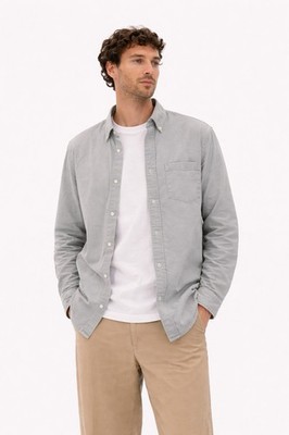 Primark Mens Medium Gray Button Down Shirt Regular Fit 100% Cotton NWT