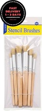 6 pinceles de madera para plantillas, pincele...