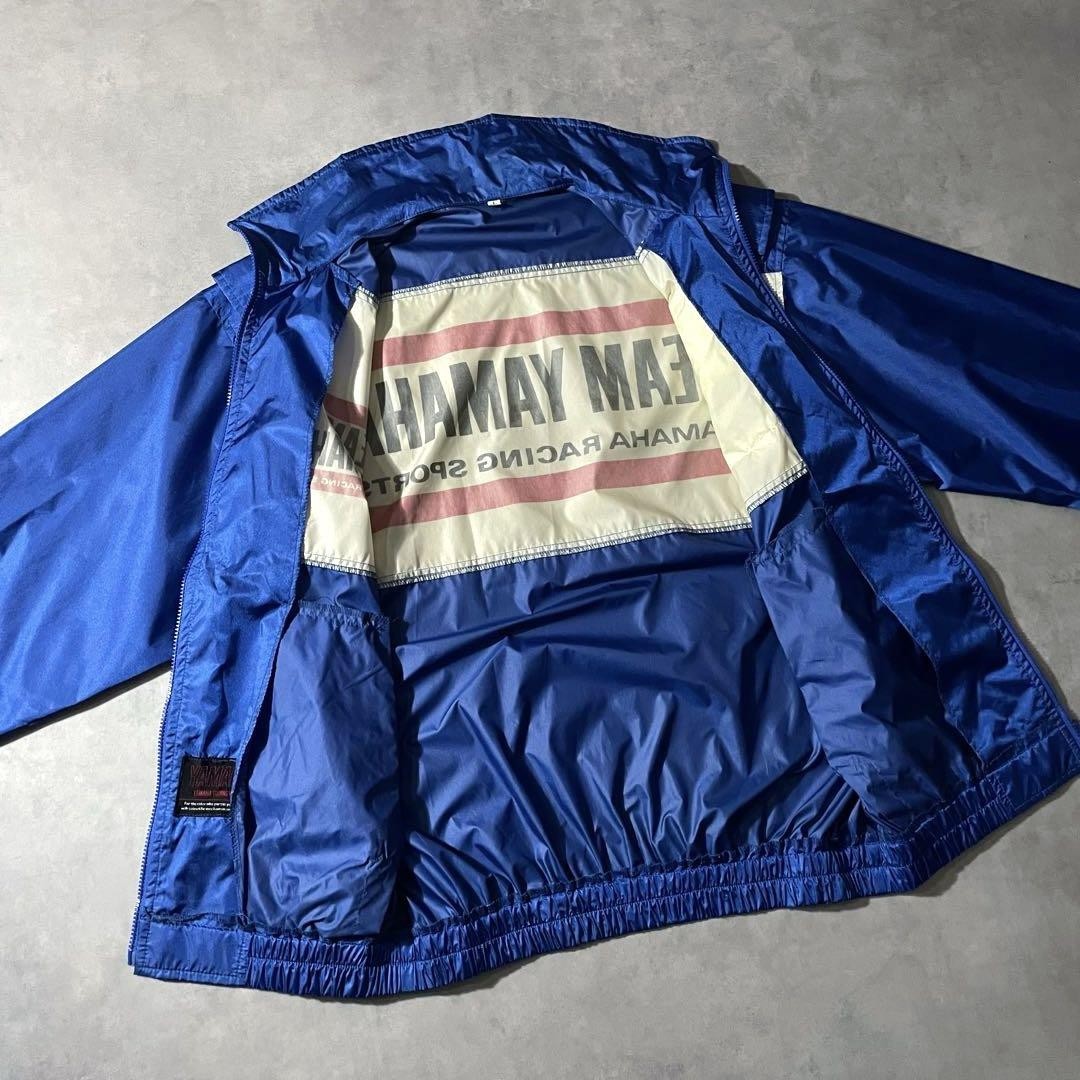 old “TEAM YAMAHA” nylon racing jacket blue and white limited