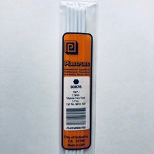 Plastruct 90876 Styrene Hexagon Rod 0.100"x 10" 5 