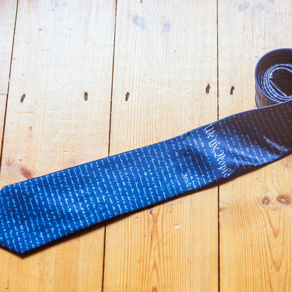 Constitution Necktie Novelty Neckties for Men We The People Tie America Neckties - Image 3 of 4