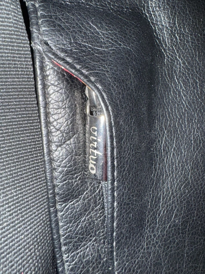 Редкая красная клетчатая подкладка Targus 17 дюймов виртуальная кожаная черная сумка для ноутбука - Изображение 4 из 4