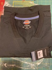 Dickies Dynamix Medium Men's Scrub Top NWT DK640 Black