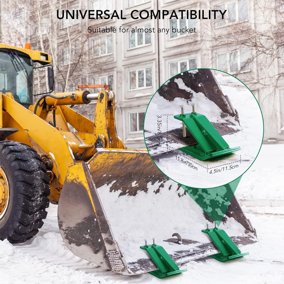 2PCS Tractor Bucket Protector Heavy Duty Bucket Ski Edge Protectors for ...