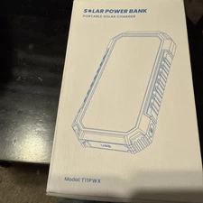 Portable Solar Power Bank Charger, Model: T11P W X