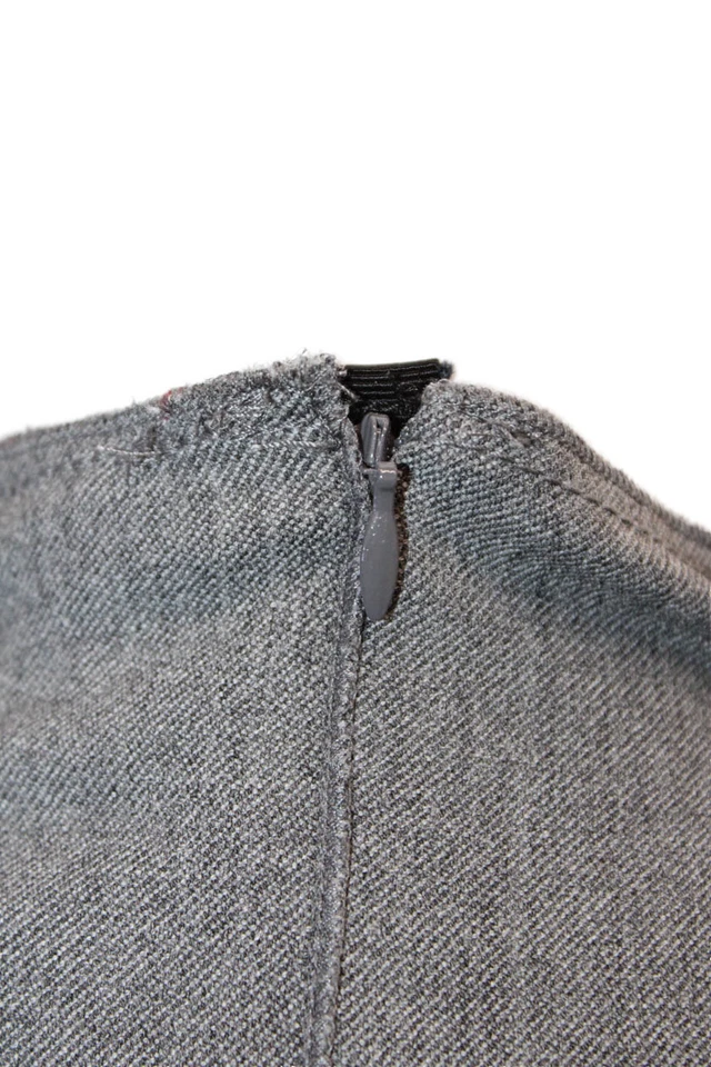 Zara Women Dark Gray Sheath Dress Mock Neck Sleeveless Long Zip Size M - Image 4 of 4