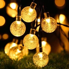 Outdoor Solar String Lights LED Bulbs For Patio Backyard Yard Gazebo Porch Party