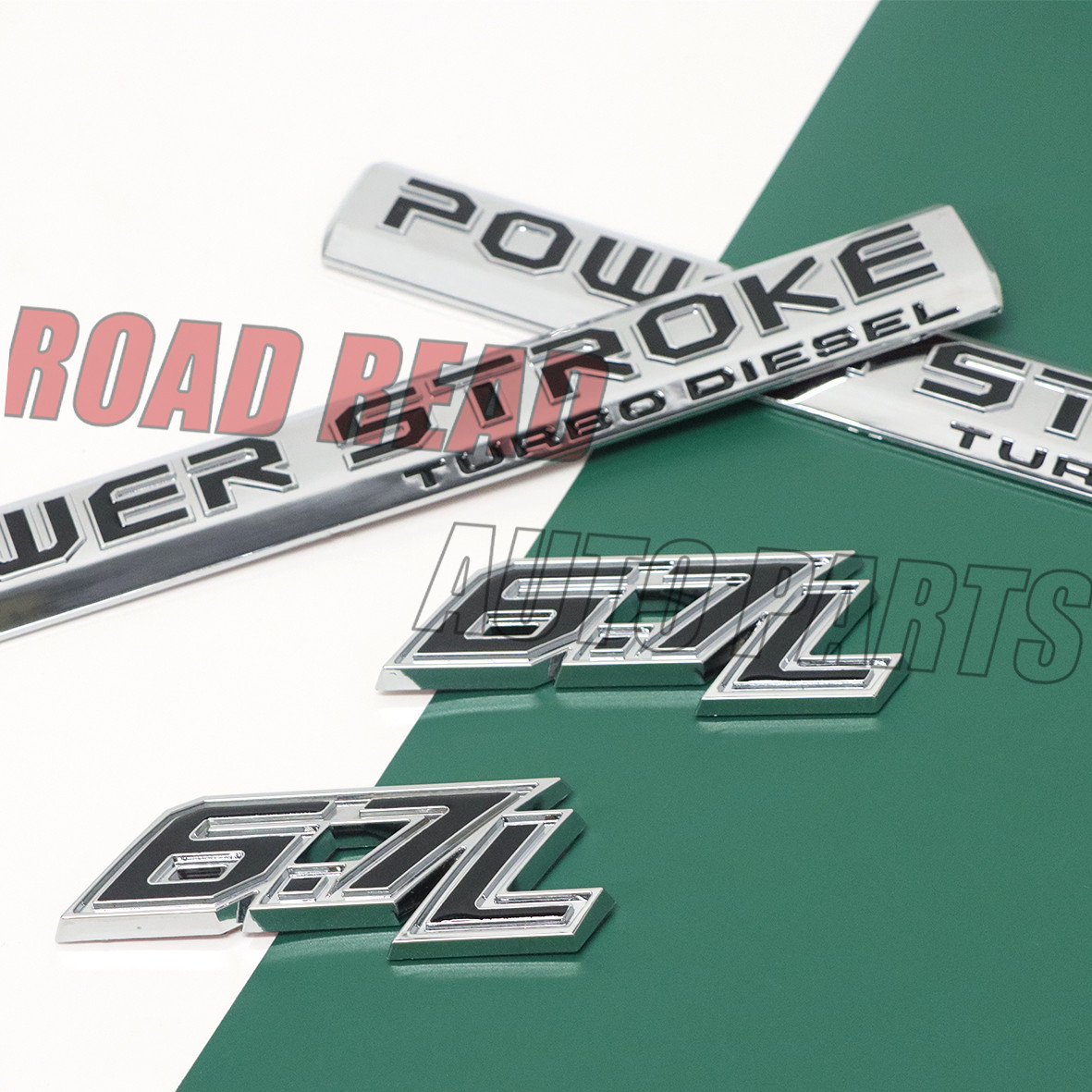 4Pcs For 2017-2022 6.7L Power Stroke Diesel Emblem Nameplate Side Fender Badge
