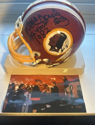 Washington Redskins 3 lot Autograph Helmets Brig Owens, Mike Bragg, Mark Mosby