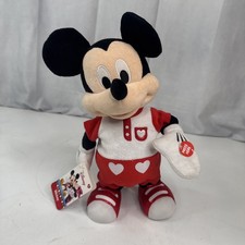 NEW Disney animated dancing music Mickey Mouse Valentine's Day Plush Toy 13" NWT