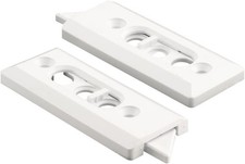 White Tilt Window Latch; 2-1/8" Screw Holes - Package