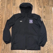 Northwestern Wildcats Football Mens Team Issued 2023 Las Vegas Bowl Zip Hoodie L