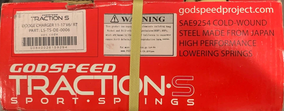 Resorte reductor de rendimiento Godspeed Traction-S para Chrysler 300 11-21 tracción trasera LX V6 Foto 2 de 4