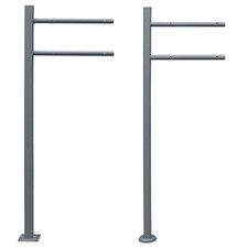 Support Piédestal Socle pour Boîte aux Lettres Anthracite Acier 2 Types V2Aox