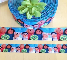 7/8 & 1.5" (1 YD) Cabbage Patch Doll Grosgrain Ribbon Doll Character Ribbon