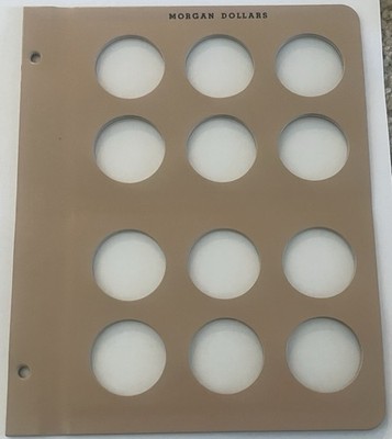 DANSCO COIN ALBUM BLANK PAGE FOR MORGAN DOLLARS