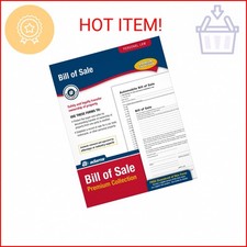 Adams Bill of Sale Forms Pack, Includes 2 Motor Vehicle and 2 General Bills of S