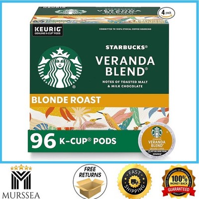 Starbucks Veranda Blonde Roast K-Cup Pods 96ct Light Smooth Keurig Coffee