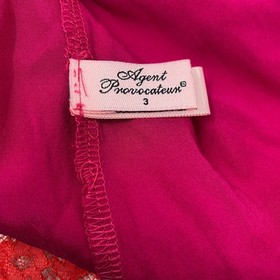 Agent Provocateur Novah Fuchsia Red Silk Slip AP3 Medium