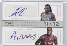 2012 National Treasures Gold 12/25 Arnett Moultrie Kenneth Faried #60 Auto 0o9