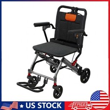 Ultra Lightweight Elderly Transport Wheelchair Portable Folding Transport Chair
