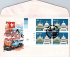 S09-5459, *SWITZERLAND, PLATE NUMBER BLOCK, COVER CRAFT CACHETS FDC