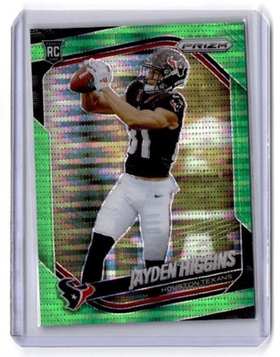 2025 Panini Prizm #376 Jayden Higgins Neon Green Pulsar
