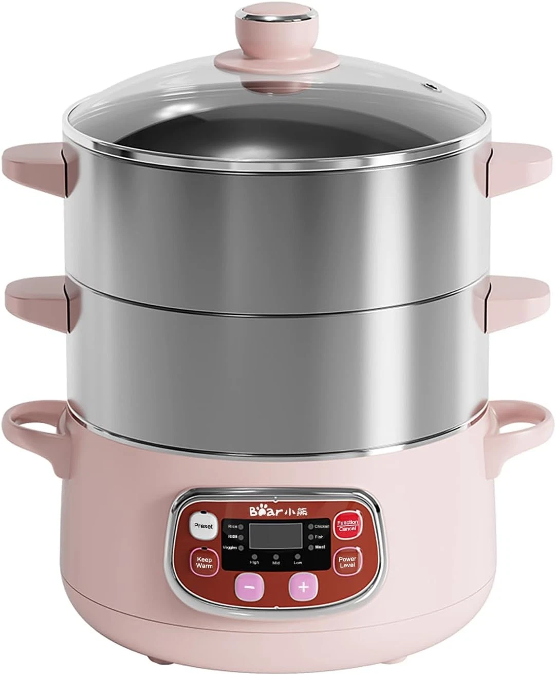 Bear Electric Multifunctional Food Steamer One Touch Digital Steamer W/ Timer