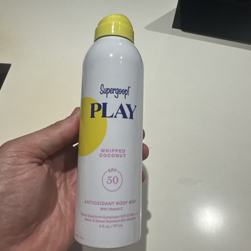 Supergoop! PLAY Antioxidant Body Sunscreen Mist SPF 50  Whipped Coconut 6 oz