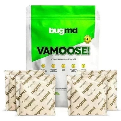 2 Pac Vamoose, Rodent Pouches, Plant-Powered Rat, Works Anywhere 4 Pouches