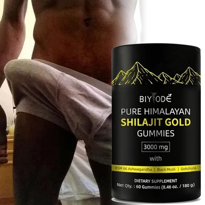 NATURE’S ELIXIR Himalaya Shilajit GOLD Gummibärchen, Bio, extrem wirksam 3000 mg, Fulvosäure