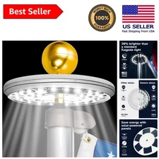 Easy to Install Solar Flag Light - Bright 1300 Lumen Coverage for Night Safety