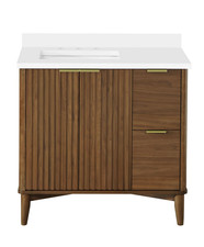 NEW OVE Decors Gabi 36  Bathroom Vanity in Warm Walnut   15VVA  BERK36  181YJ