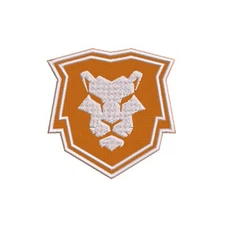 Lion Crest Patch Embroidered Iron-on Applique Wild Animals Zoo Africa Souvenir