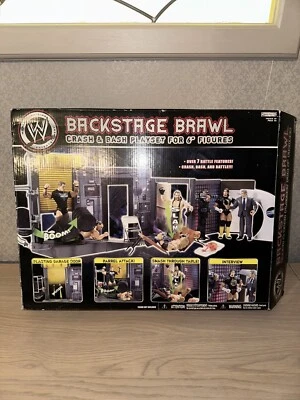 Wwe Jakks Playset Backstage Brawl Complet Wrestling Rare - Photo 1/4