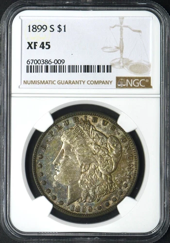 1899-S Morgan Silver Dollar - NGC XF45 Toned - ✪COINGIANTS✪