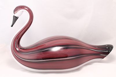 工芸品 Vintage Murano Glass Licio Zanetti Swan LICIO ZANETTI MURANO SWAN ART GLASS SCULPTURE 14.75 inch Stunning