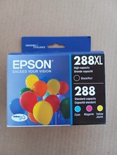 Genuine Epson 288XL Hi Yield Black Standard 288 C/M/Y 4pk Ink Cartridges 09/24