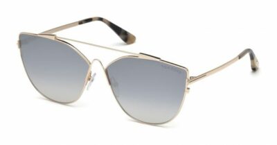Tom Ford FT563 28C Pale Gold Blue Gradient Lens Sunglasses 64mm