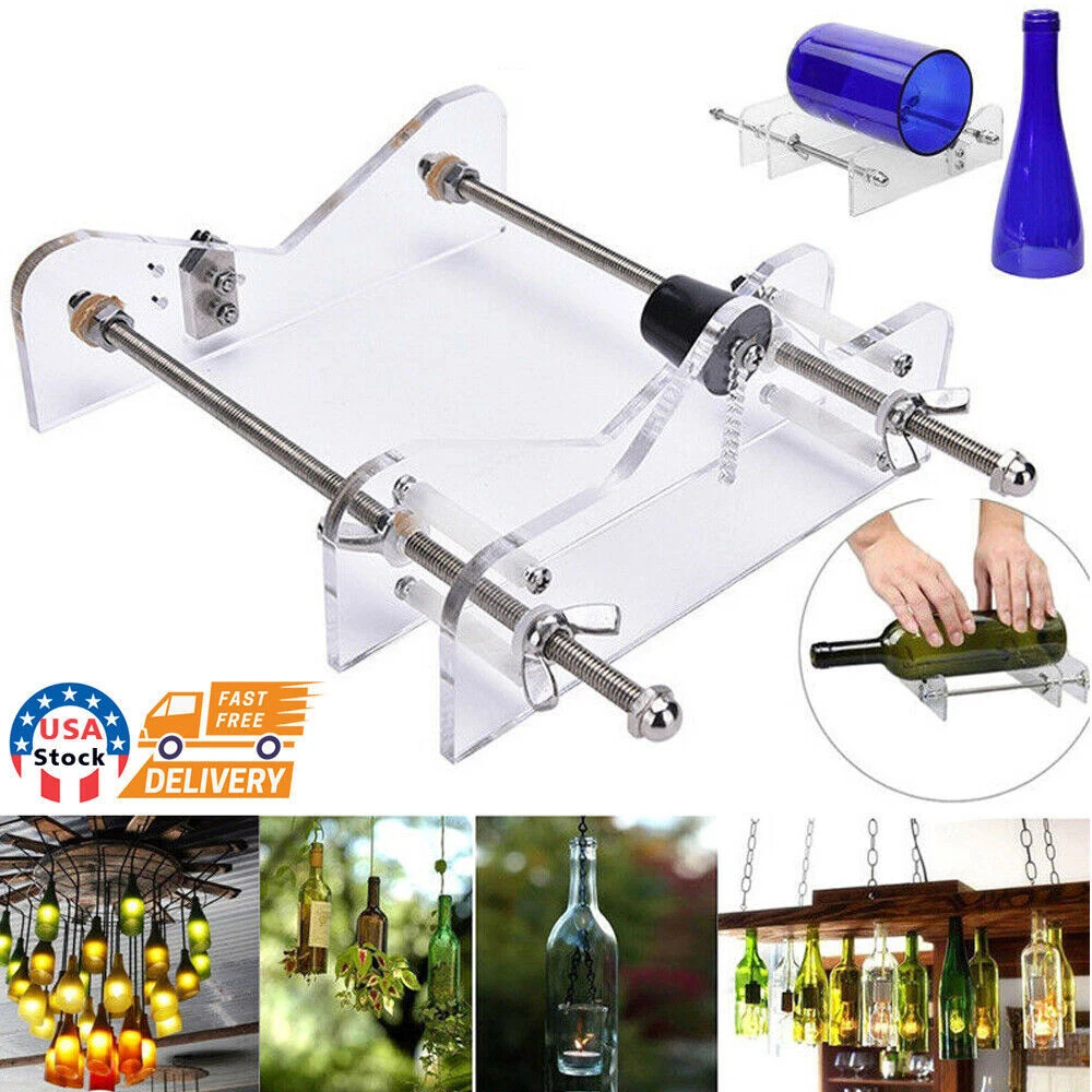 Glass Bottle Cutter Kit Beer Wine Jar DIY Cutting Machine Craft Recycle  Tools US