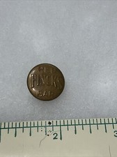 Vintage Early Blue Jeans / Overalls Button Finks Red Bar