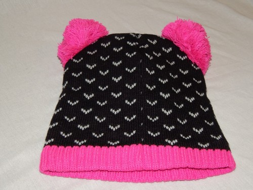Winter Hat set Girls Kids One Size 2pc Gloves Mittens NEW Penguin Tassel Cap - Picture 10 of 12