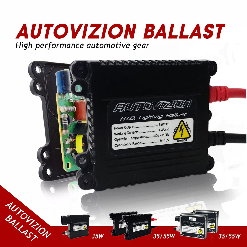 Autovizion 55W Xenon Light Slim HID Kit for Dodge Challenger Charger Dakota Dart - Image 3 of 4