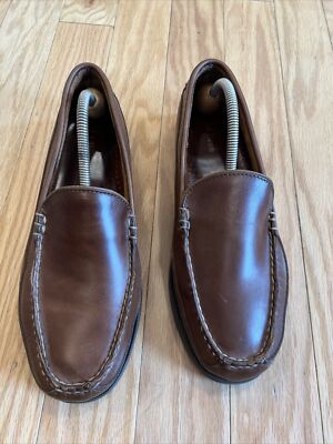 LL Bean Loafers With Tassels Men\'s US 10.5 Brown Leather Slip On Shoes Thomas Cognac Tassel Loafer - 675 - Cobbler Union main image 4